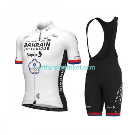 Team Bahrain Victorious Fahrradbekleidung Radtrikot Kurzarm + Trägershorts 2022 N002